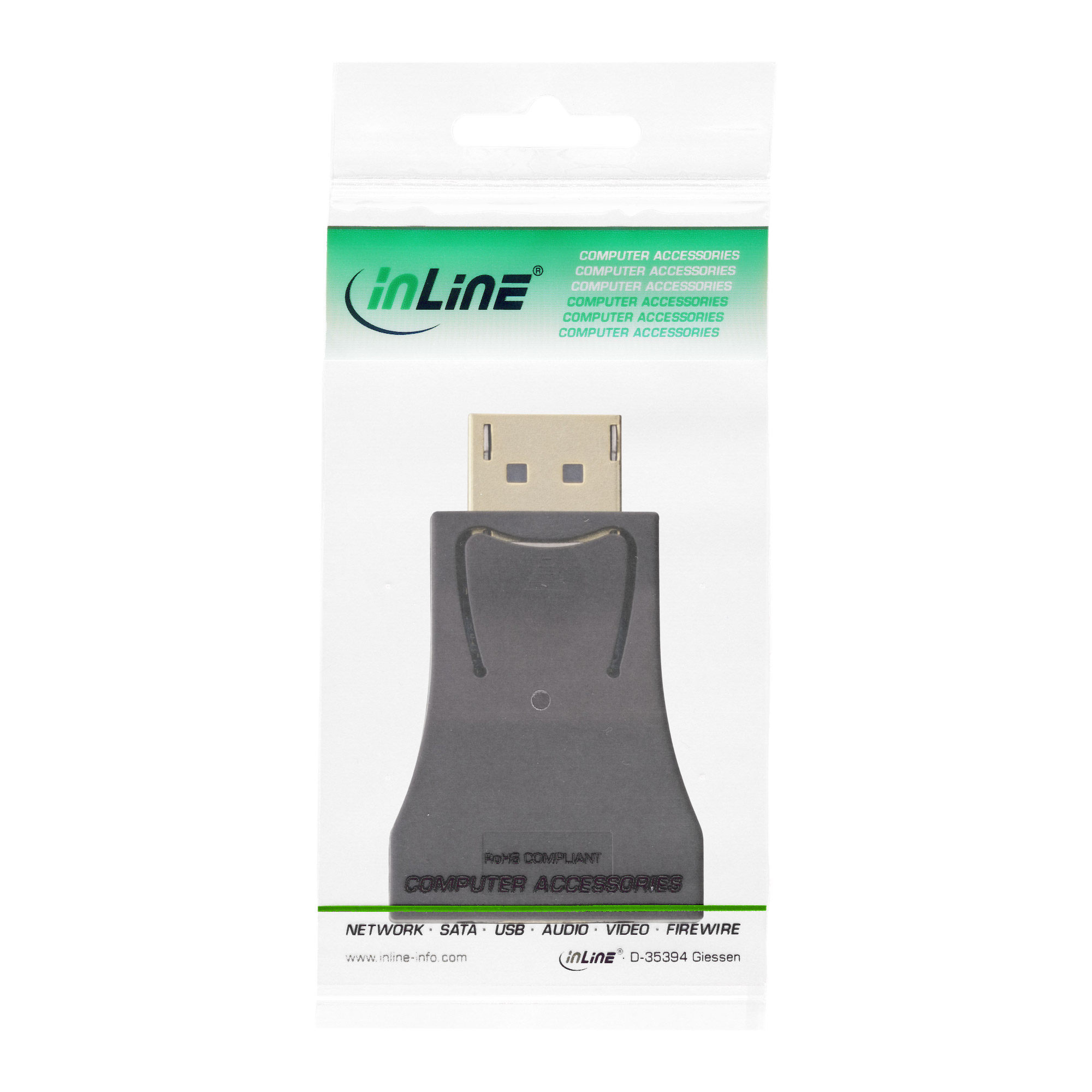 Inline® DisplayPort Konverter, DisplayPort Stecker auf VGA Buchse, FullHD/60Hz