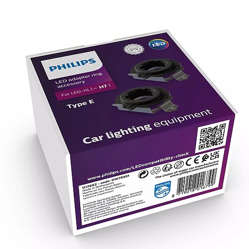 Philips LED Connector rings Type E Adapter-Ringe H7 2 Stück