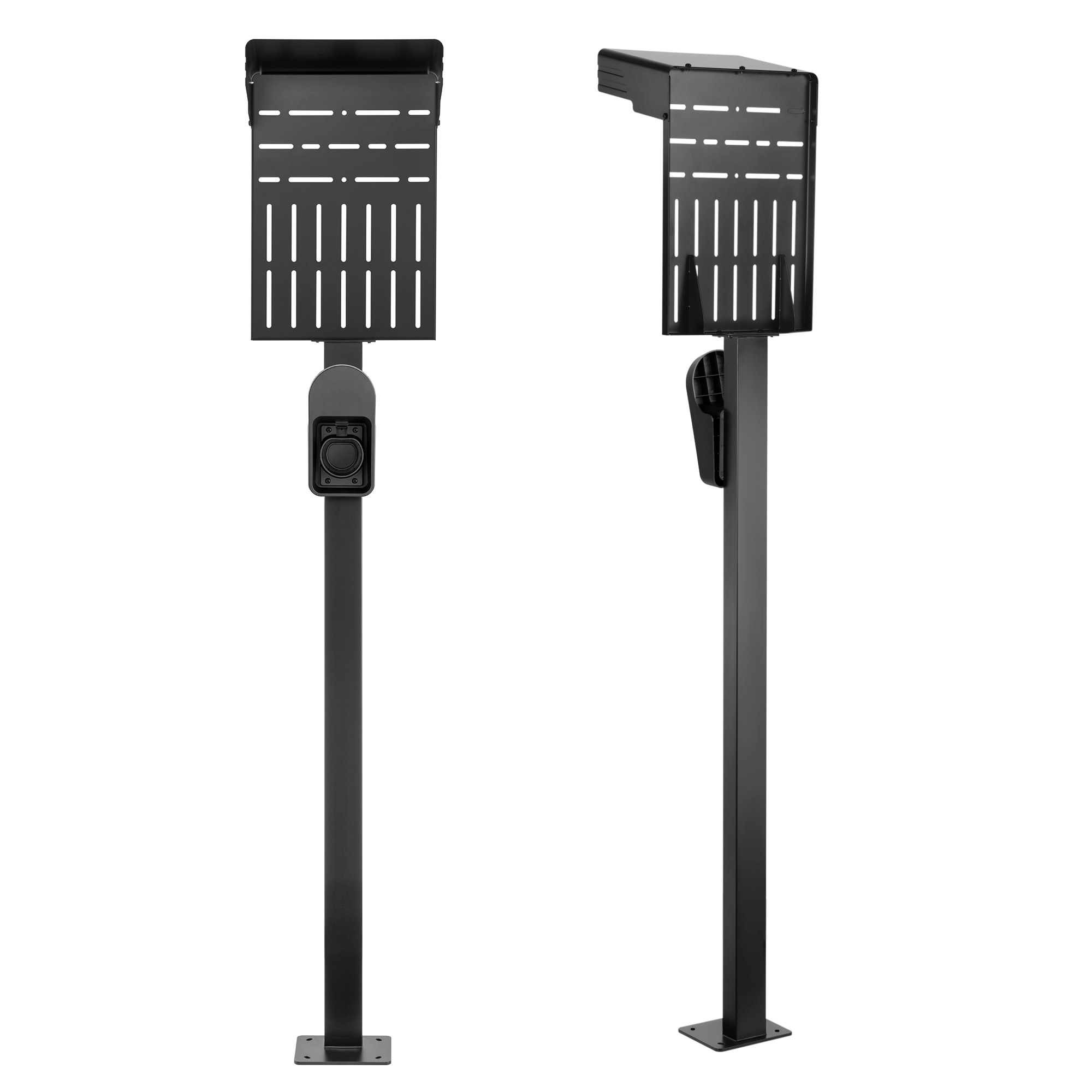 Inline® Universal Wallbox-Standfuß mit EV-Ladekabel Halterung, schwarz