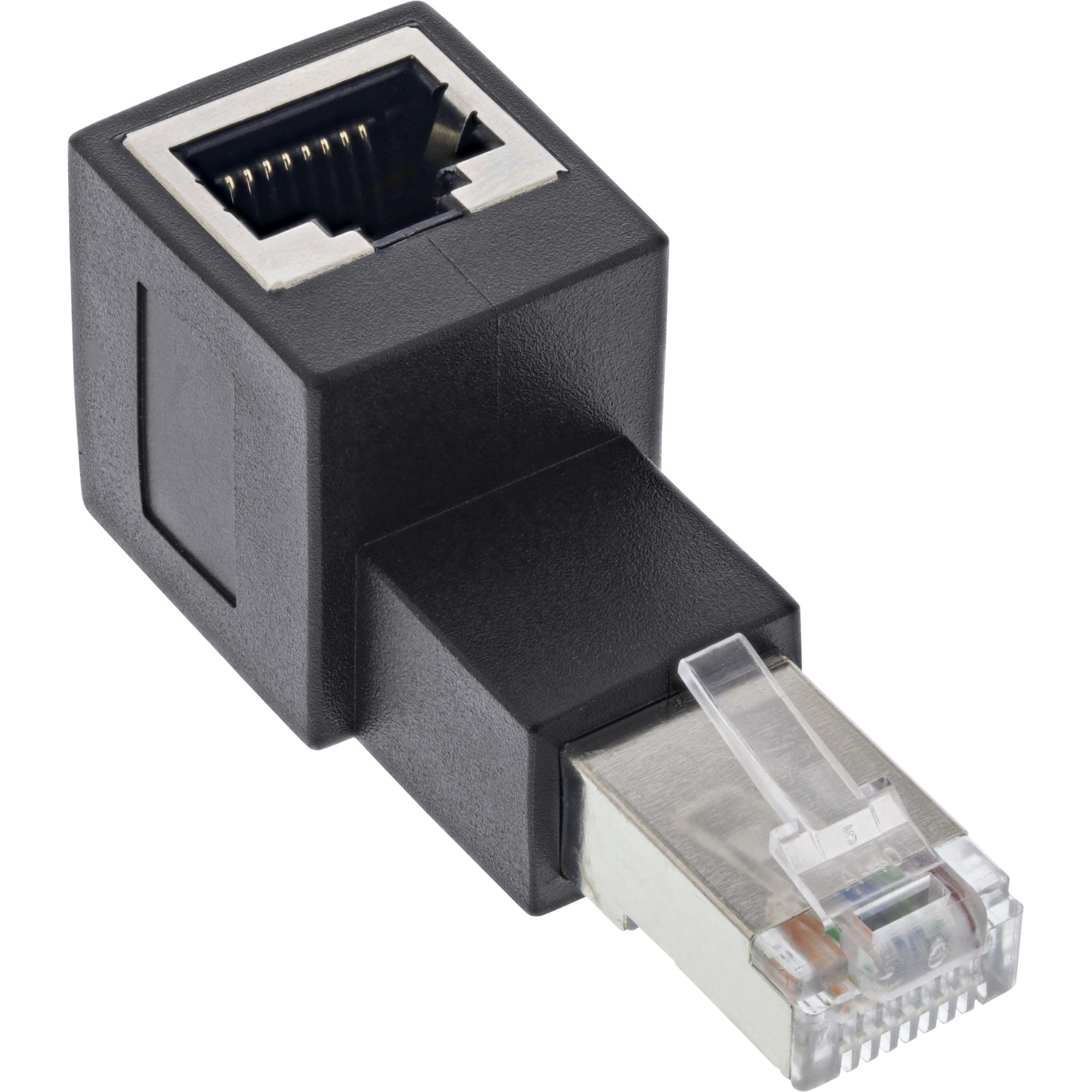 Inline® Patchkabel-Adapter Cat.6A, RJ45 Stecker/Buchse, 90° nach oben gewinkelt Inline® Patchkabel-Adapter Cat.6A, RJ45 Stecker/Buchse, 90° nach oben gewinkelt