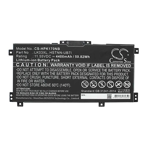Laptopakku LiIon 11,55V 4400mAh 50,82Wh ersetzt HP LK03XL Laptopakku LiIon 11,55V 4400mAh 50,82Wh ersetzt HP LK03XL