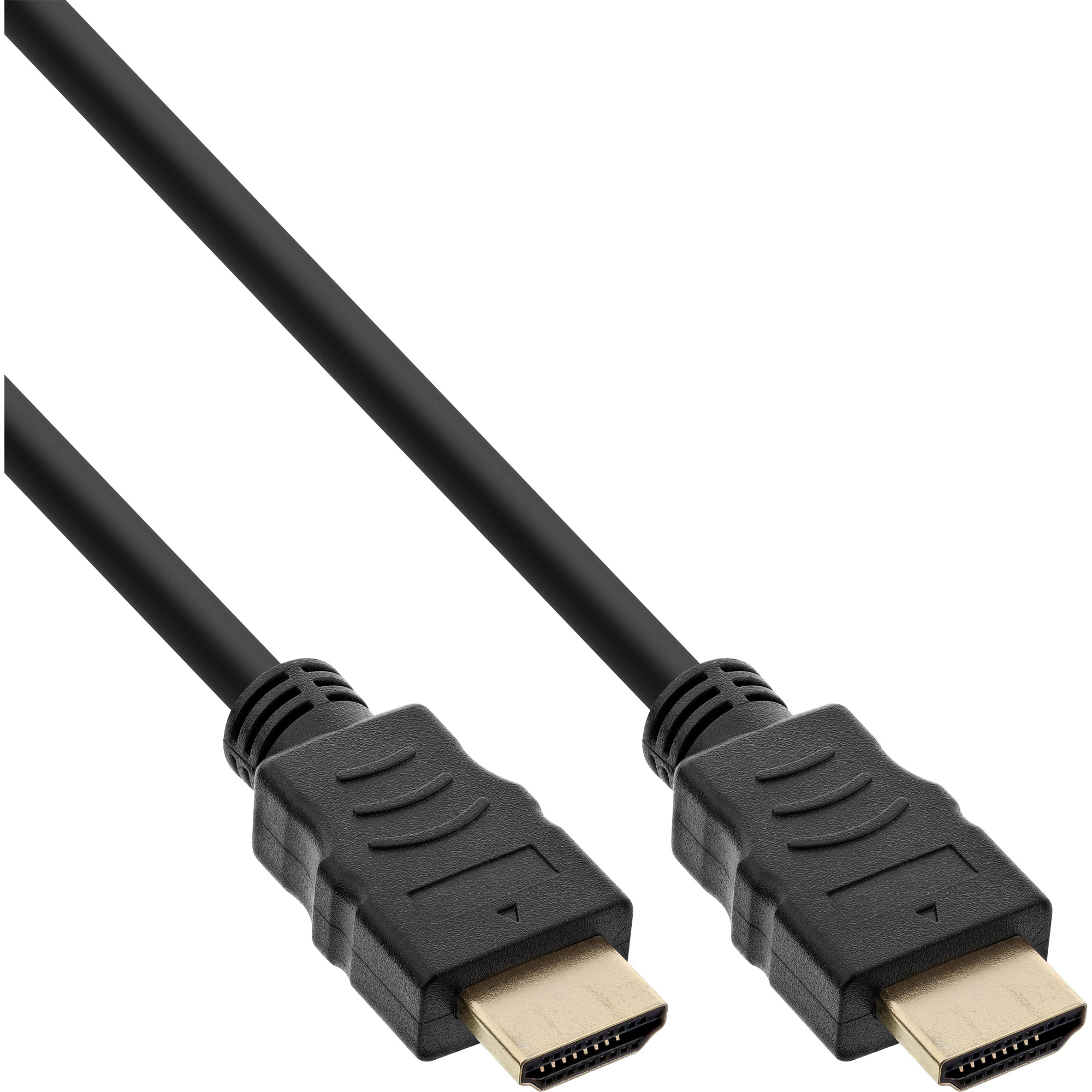 1m - 50er Bulk-Pack Inline® HDMI-Kabel mit Ethernet, ST / ST, schwarz / gold