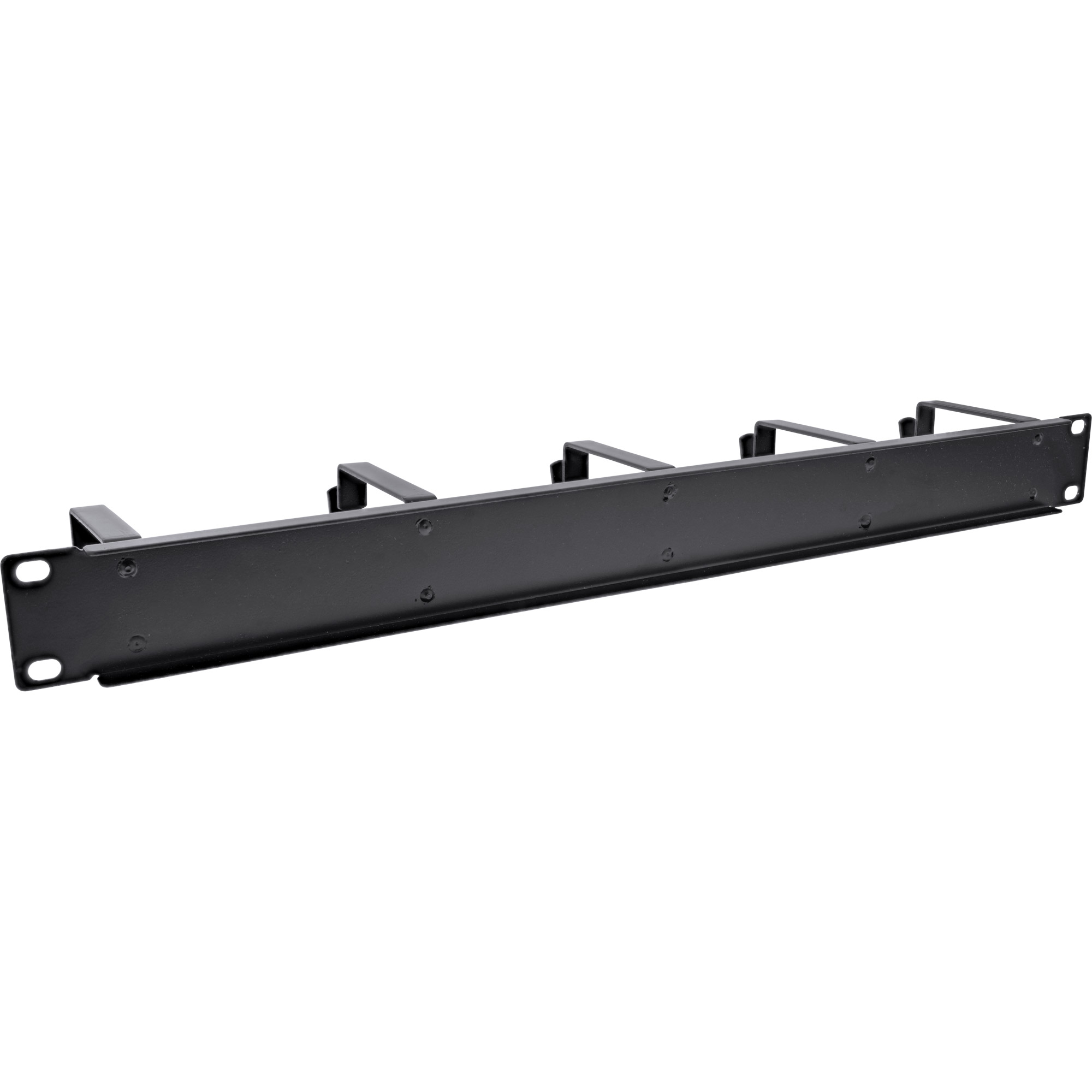 Inline® 19" Kabelführungspanel, 5 große Bügel, RAL9005, schwarz