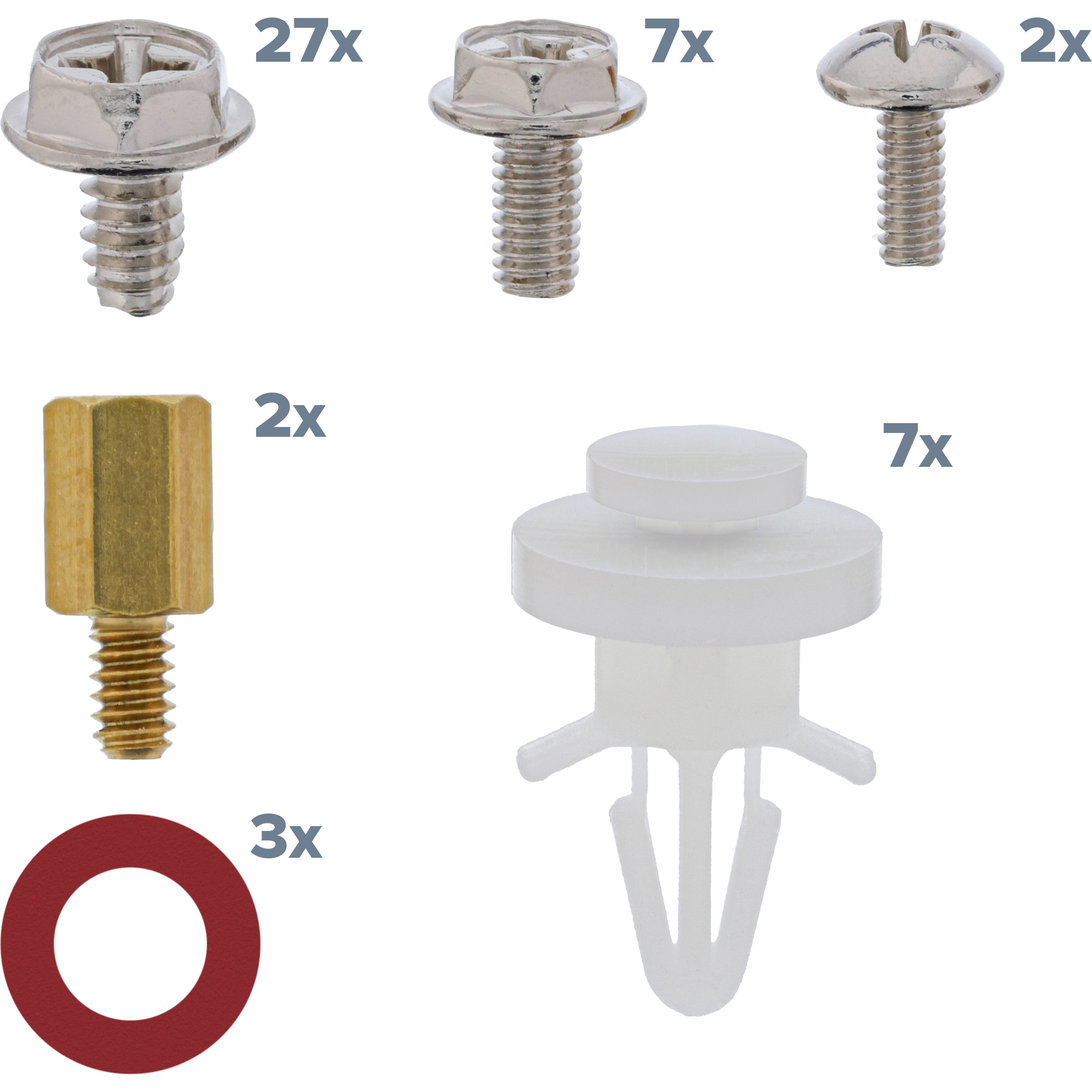 Inline® Schraubenset, mit Abstandshalter etc.