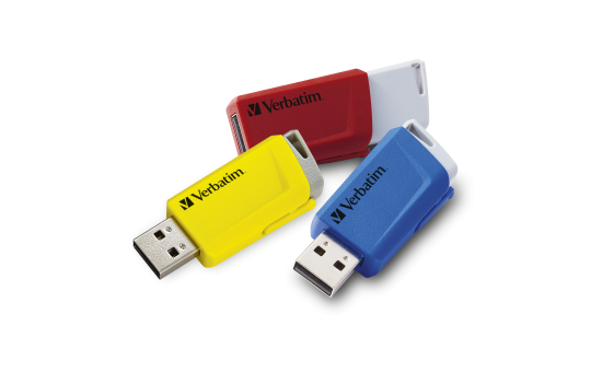 USB 3.2 Stick Verbatim ''Store 'n' Click'', 16GB, rot-blau-gelb, Typ-A, 3er-Pack USB 3.2 Stick Verbatim ''Store 'n' Click'', 16GB, rot-blau-gelb, Typ-A, 3er-Pack