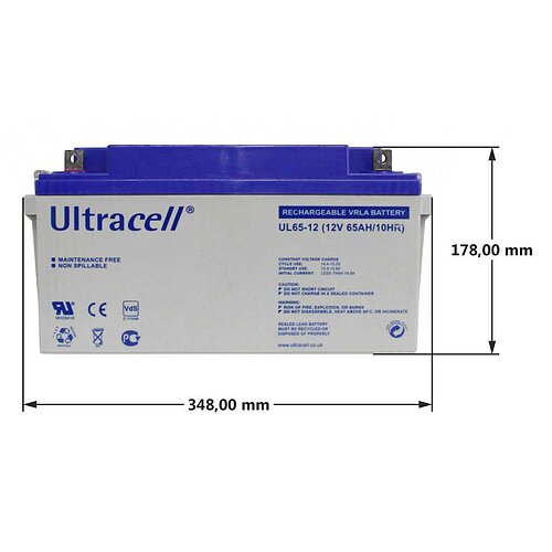 Ultracell UL65-12 12V 65Ah Ultracell UL65-12 12V 65Ah