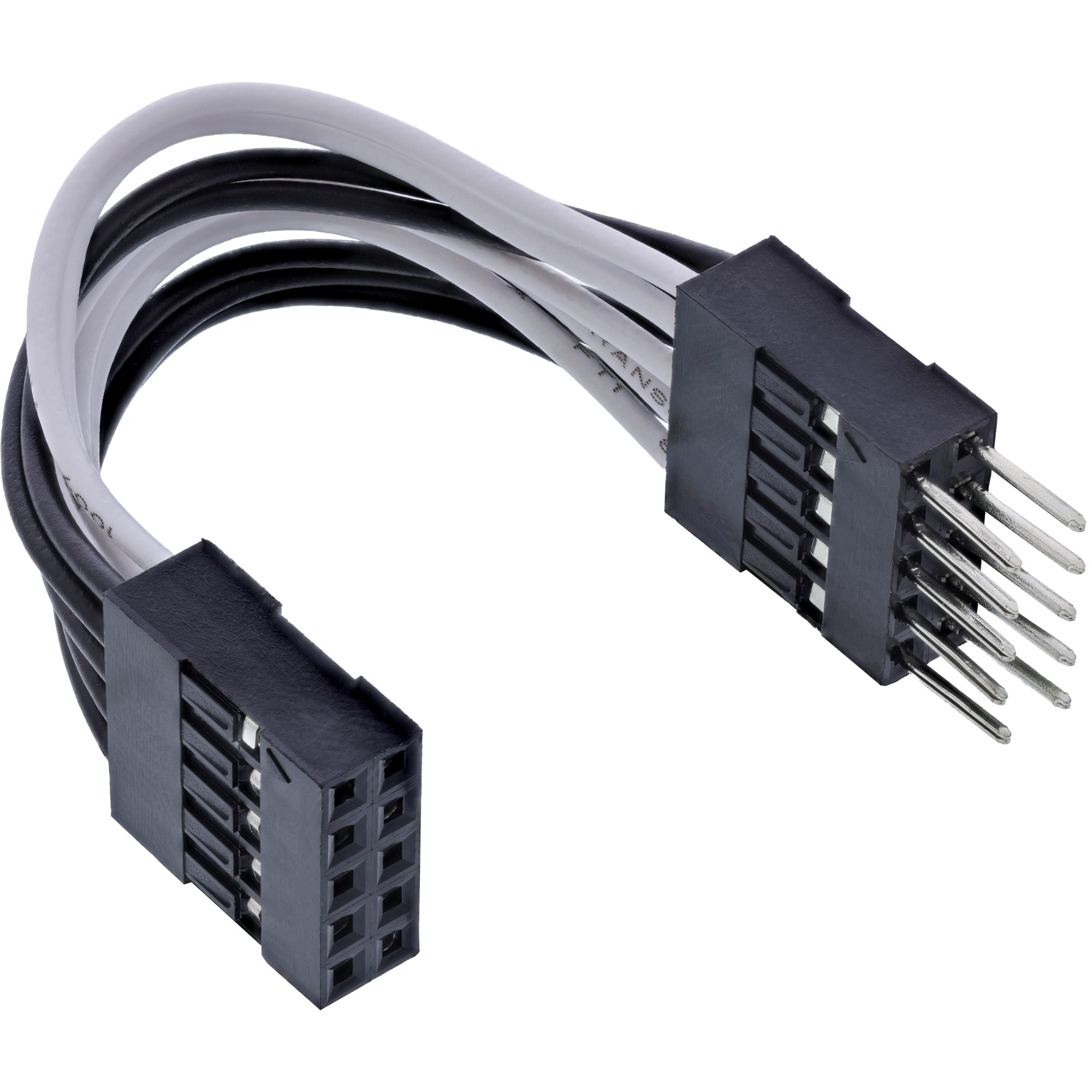 Inline® USB 2.0 Verl., intern, 2x 5pol Pfostenstecker auf Pfostenbuchse, 0,05m