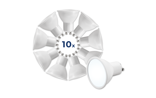 LED-Strahler McShine ''MS-60-10'' GU10, 6W, 510lm, 6500K, tageslichtweiß,10er-Pack LED-Strahler McShine ''MS-60-10'' GU10, 6W, 510lm, 6500K, tageslichtweiß,10er-Pack