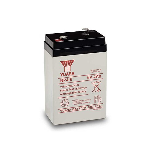 Yuasa NP4-6 6V 4Ah 4,8 mm Faston Yuasa NP4-6 6V 4Ah 4,8 mm Faston