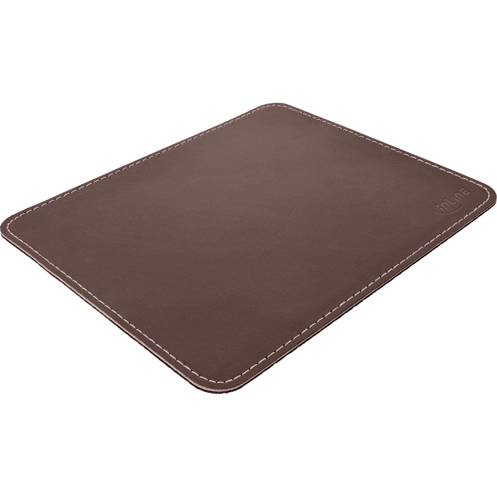 Inline® Maus-Pad Premium Kunstleder braun, 255x220x3mm