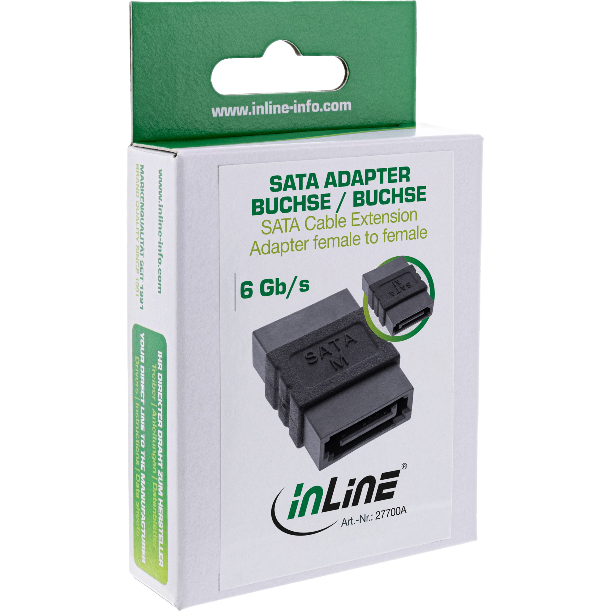 Inline® SATA Adapter Buchse / Buchse, zum VerLängern Inline® SATA Adapter Buchse / Buchse, zum VerLängern