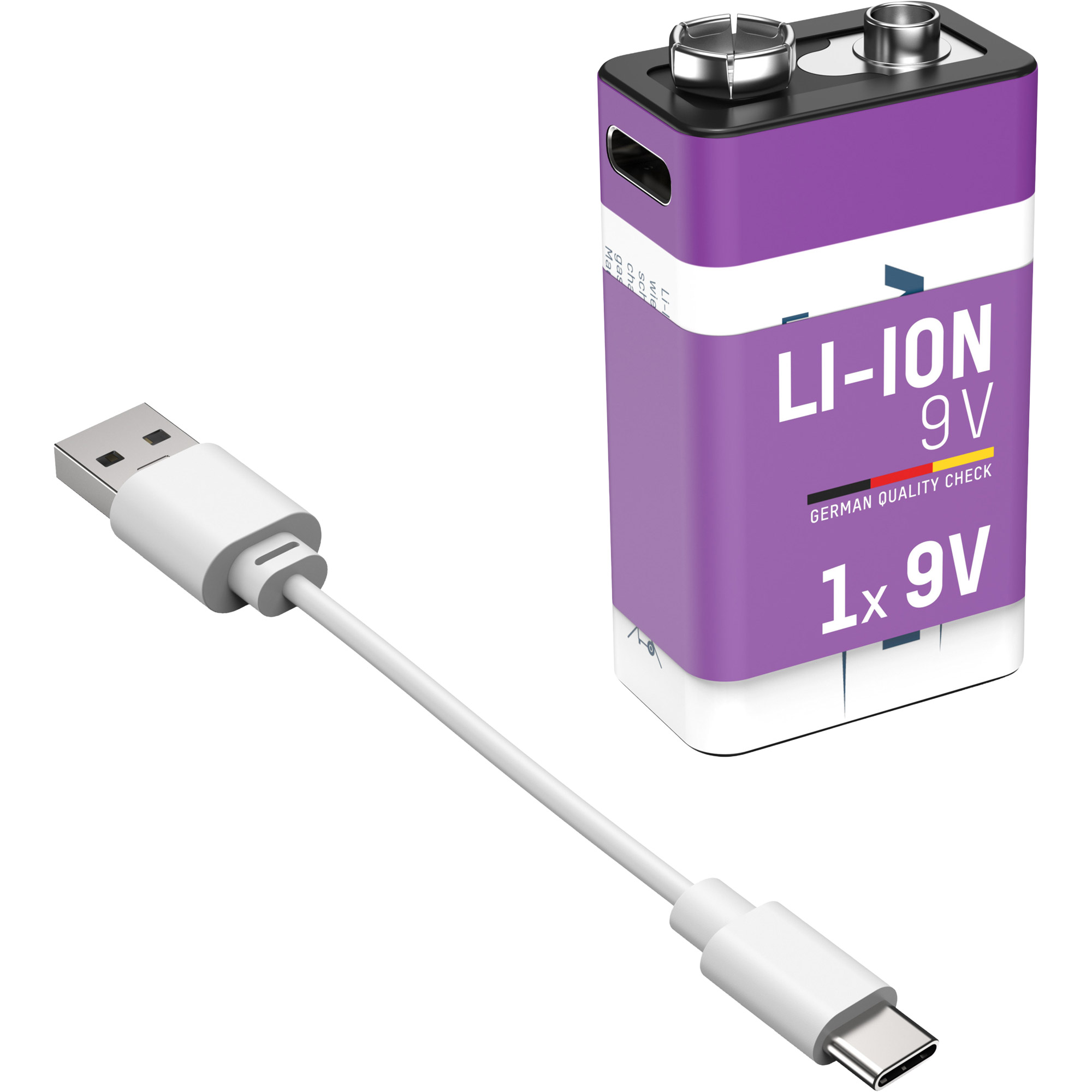 Ansmann NiMH 9V Block 400mAh HR6F22 Li-Ion Akku - 1er Verpackung Ansmann NiMH 9V Block 400mAh HR6F22 Li-Ion Akku - 1er Verpackung