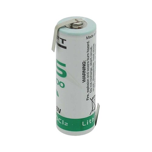 Saft Lithium LS17500 A 3,6V mit Lötfahnen Z-Form