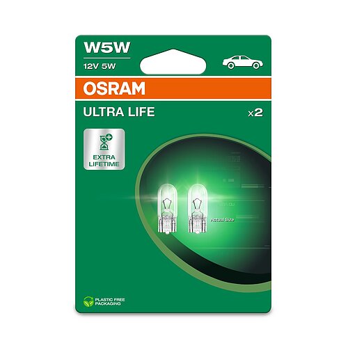 W5W 12V W2.1x9.5d 5W ULTRA LIFE 2st. Blister OSRAM