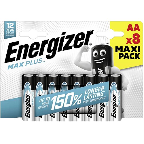 Energizer MAX Plus AA Mignon LR6 Alkaline Batterie - 8ter Verpackung Energizer MAX Plus AA Mignon LR6 Alkaline Batterie - 8ter Verpackung