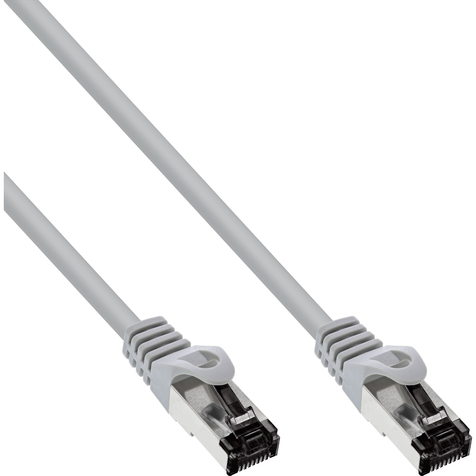 Inline® Patchkabel, S/FTP (PiMf), Cat.8.1, 2000MHz, halogenfrei, grau, 1m
