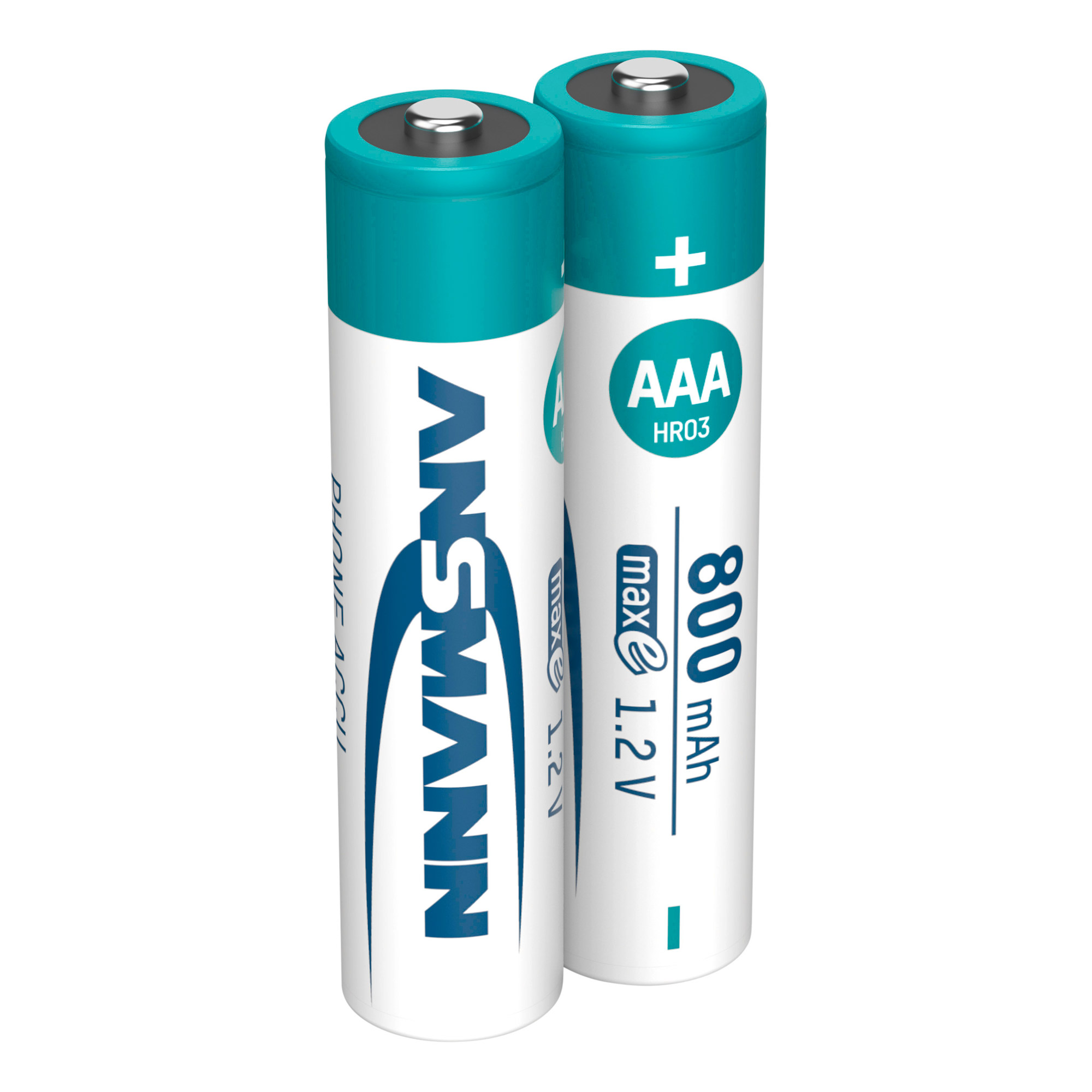Ansmann NiMH AAA Micro 800mAh HR03 Akku für DECT Telefon - 2er Verpackung Ansmann NiMH AAA Micro 800mAh HR03 Akku für DECT Telefon - 2er Verpackung