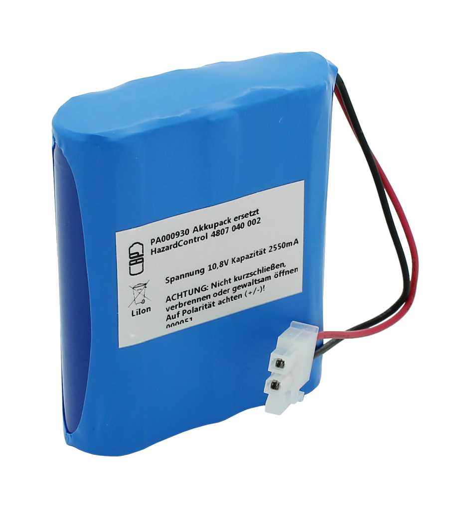 Akkupack LiIon 10,8V 2550mAh ersetzt Becker HazardControl 4807 040 002 Akkupack LiIon 10,8V 2550mAh ersetzt Becker HazardControl 4807 040 002