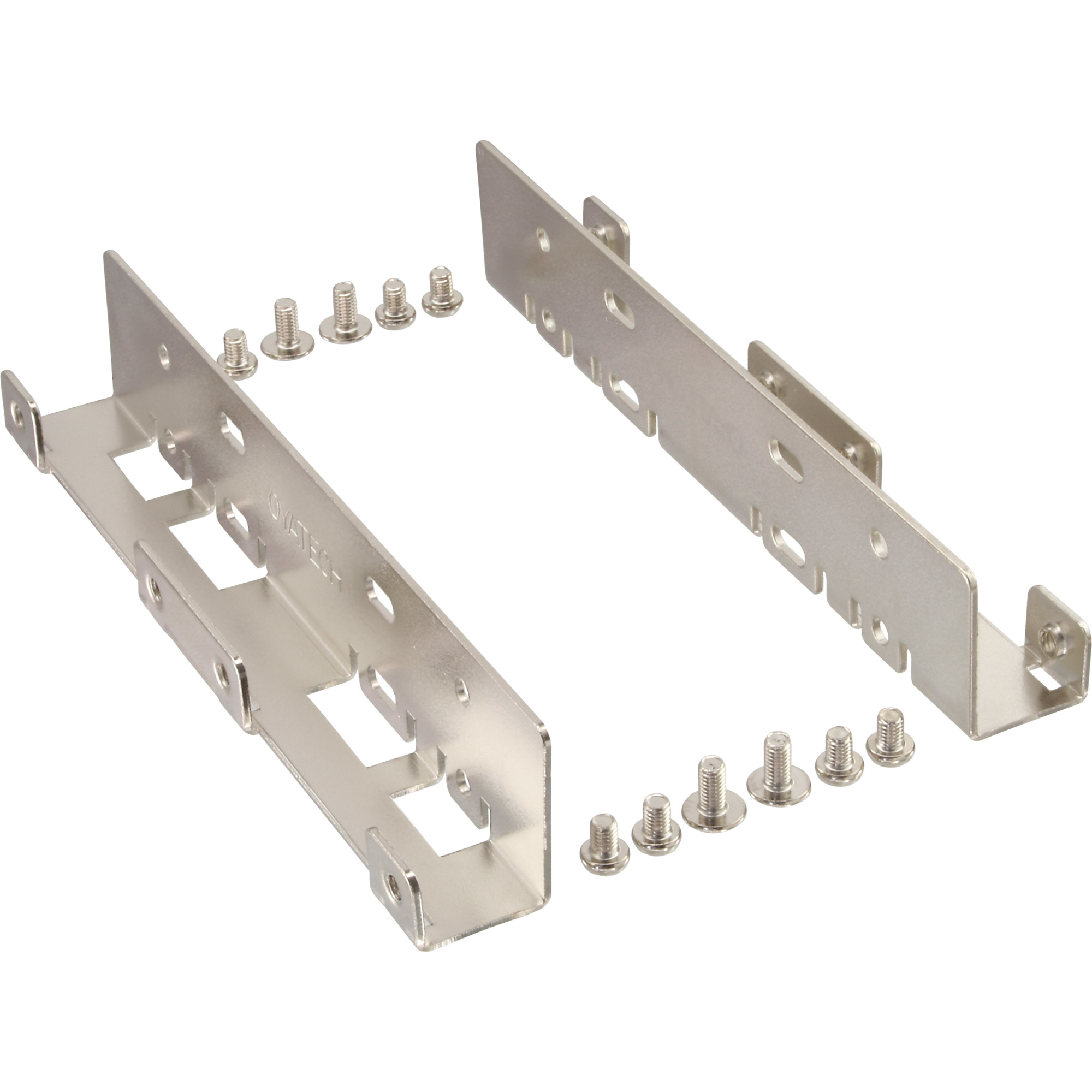 Inline® HDD/SSD Einbauschienen, 2x 6,35cm (2,5") zu 8,89cm (3,5"), silber