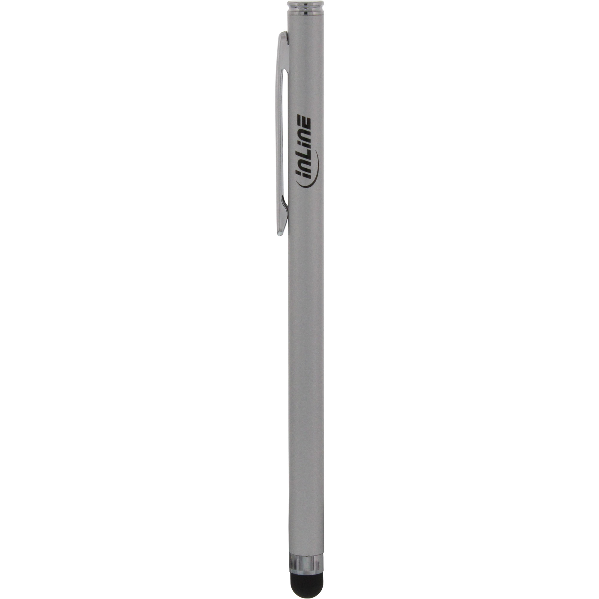 Inline® Stylus, Stift für Touchscreens von Smartphone und Tablet, silber
