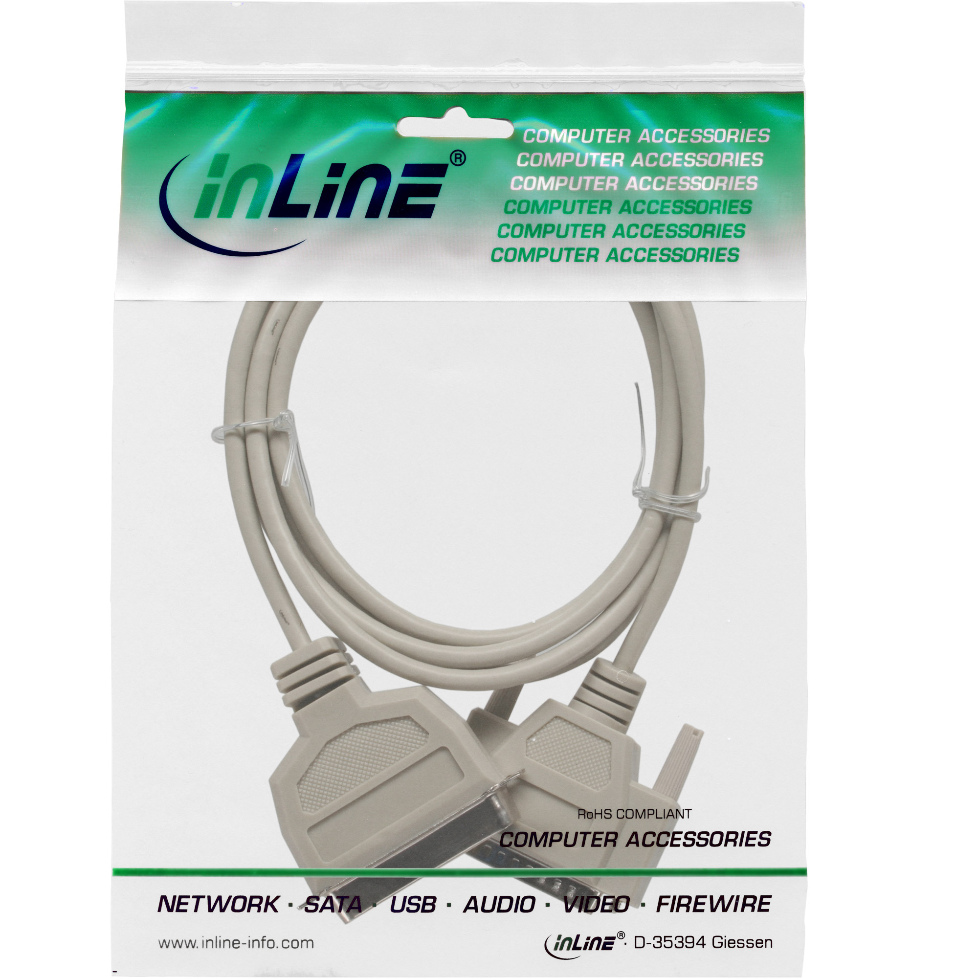 Inline® Druckerkabel, bi-direktional vergossen, 5m