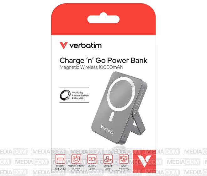 Akku Powerbank, 10.000mAh, Charge´n´Go, grau Akku Powerbank, 10.000mAh, Charge´n´Go, grau