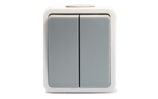 Feuchtraum Serienschalter McPower ''Fix'', Steckanschluss , IP54, 250V~/10A, AP