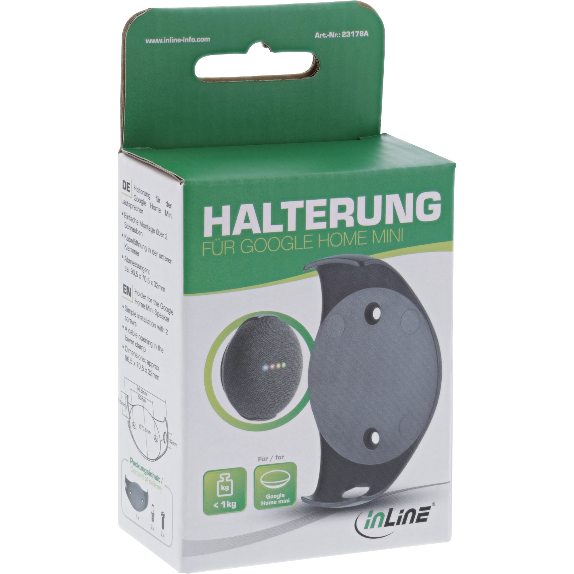 Inline® Halterung für Google Home Mini Inline® Halterung für Google Home Mini