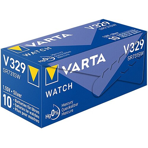 10x SR731SW 329 Silberoxid Batterie Varta 1,55 V