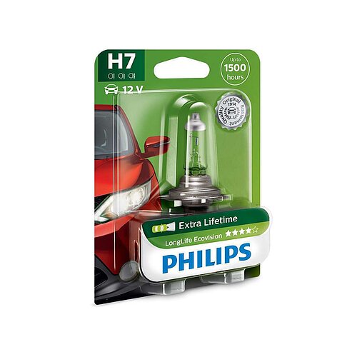 Philips H7 12V 55W PX26d LongLife EcoVision 1 Stück Blister