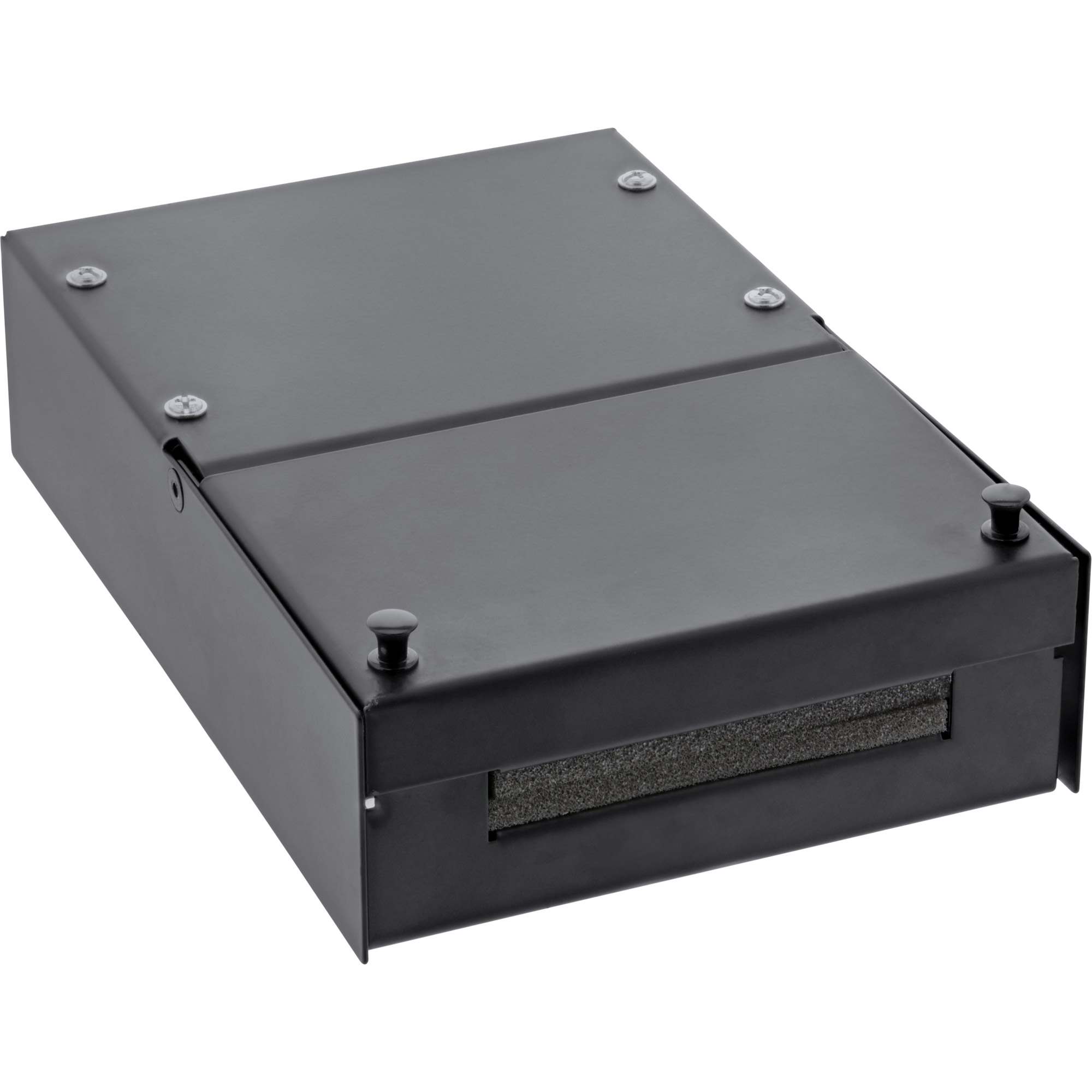 Inline® Anschlussdose Aufputz für 4x Keystone RJ45 Buchse, Metall, schwarz