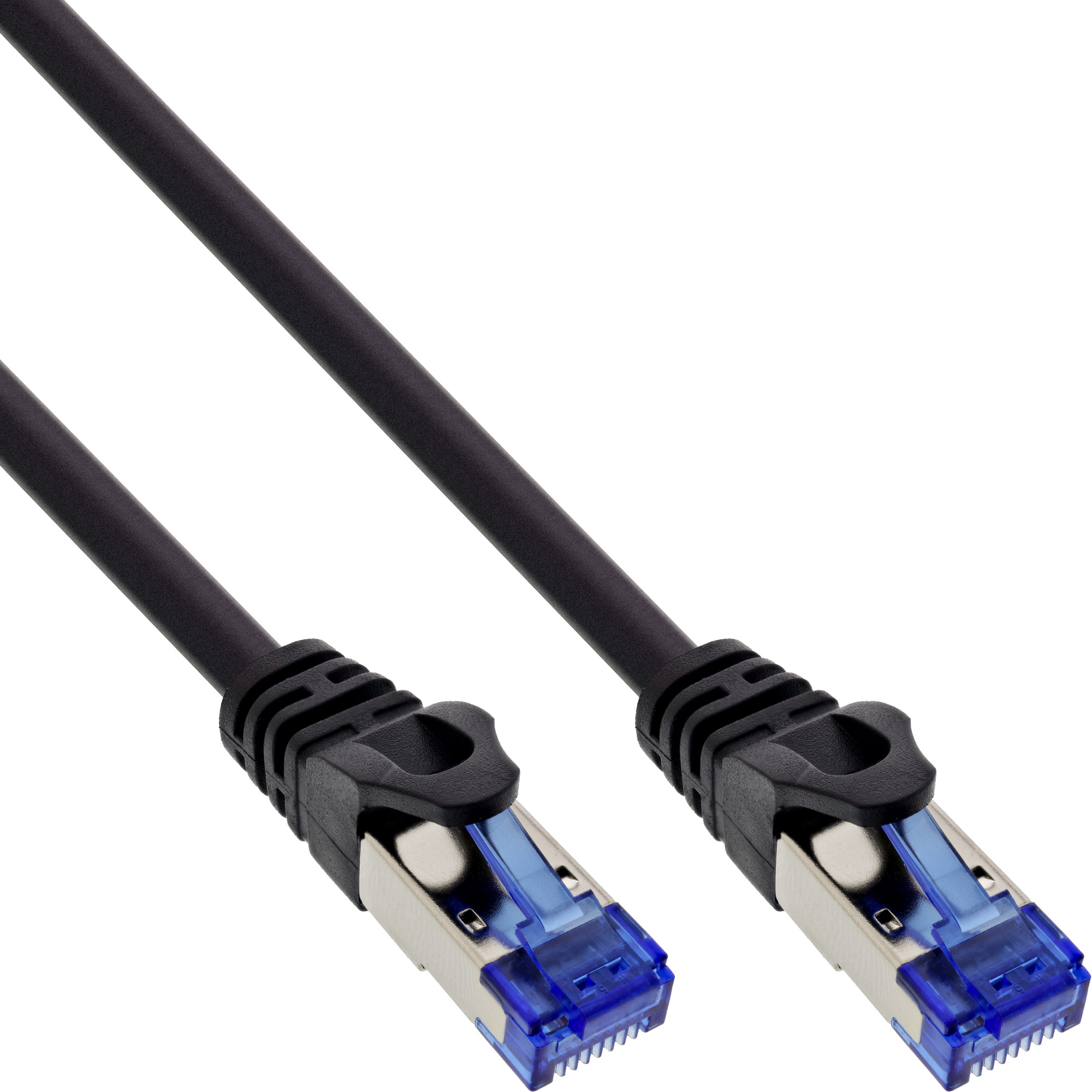 Inline® Patchkabel armiert, U/FTP, Cat.6A, schwarz, 10m