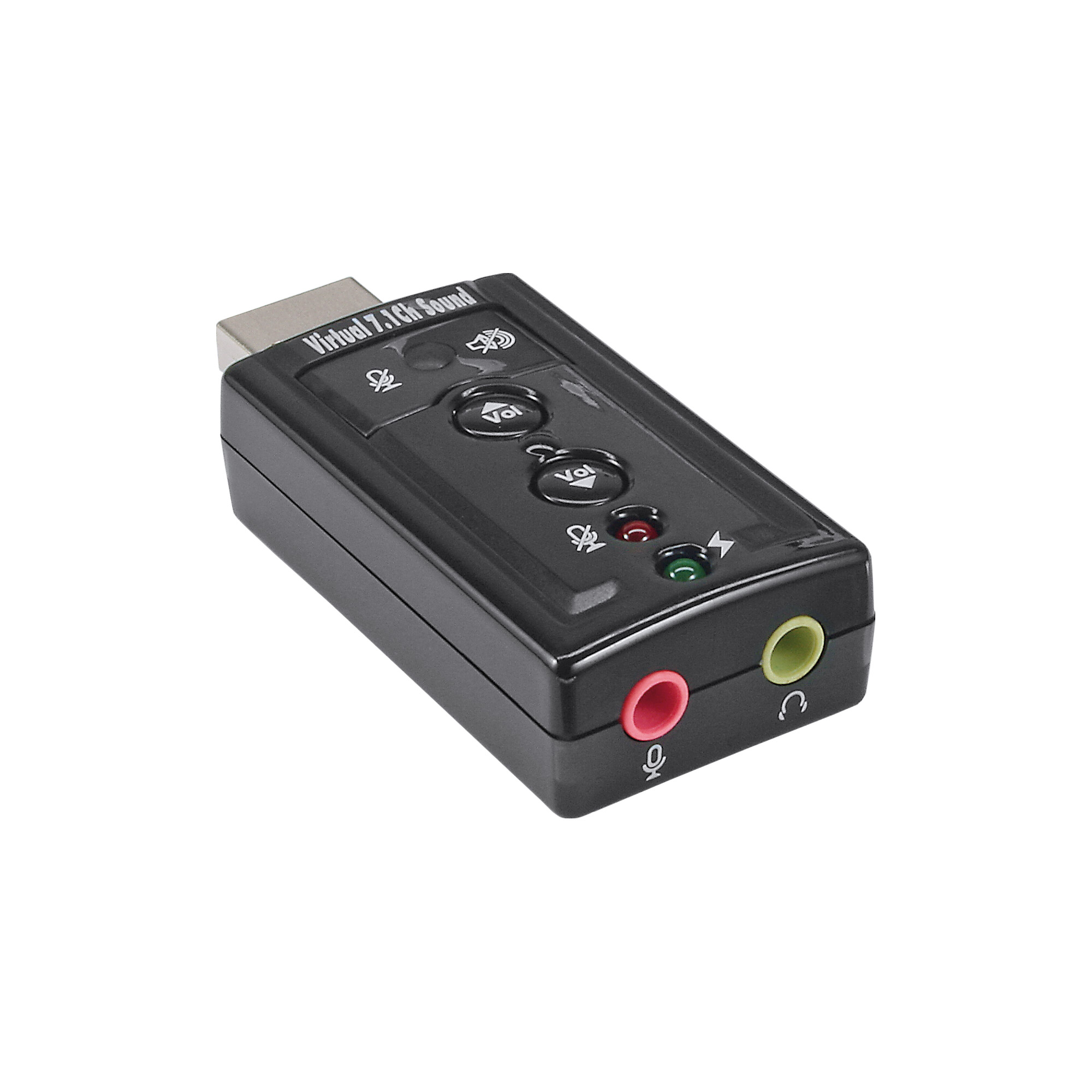 Inline® USB Audio Soundkarte, mit virtuellem 7.1 Surround Sound