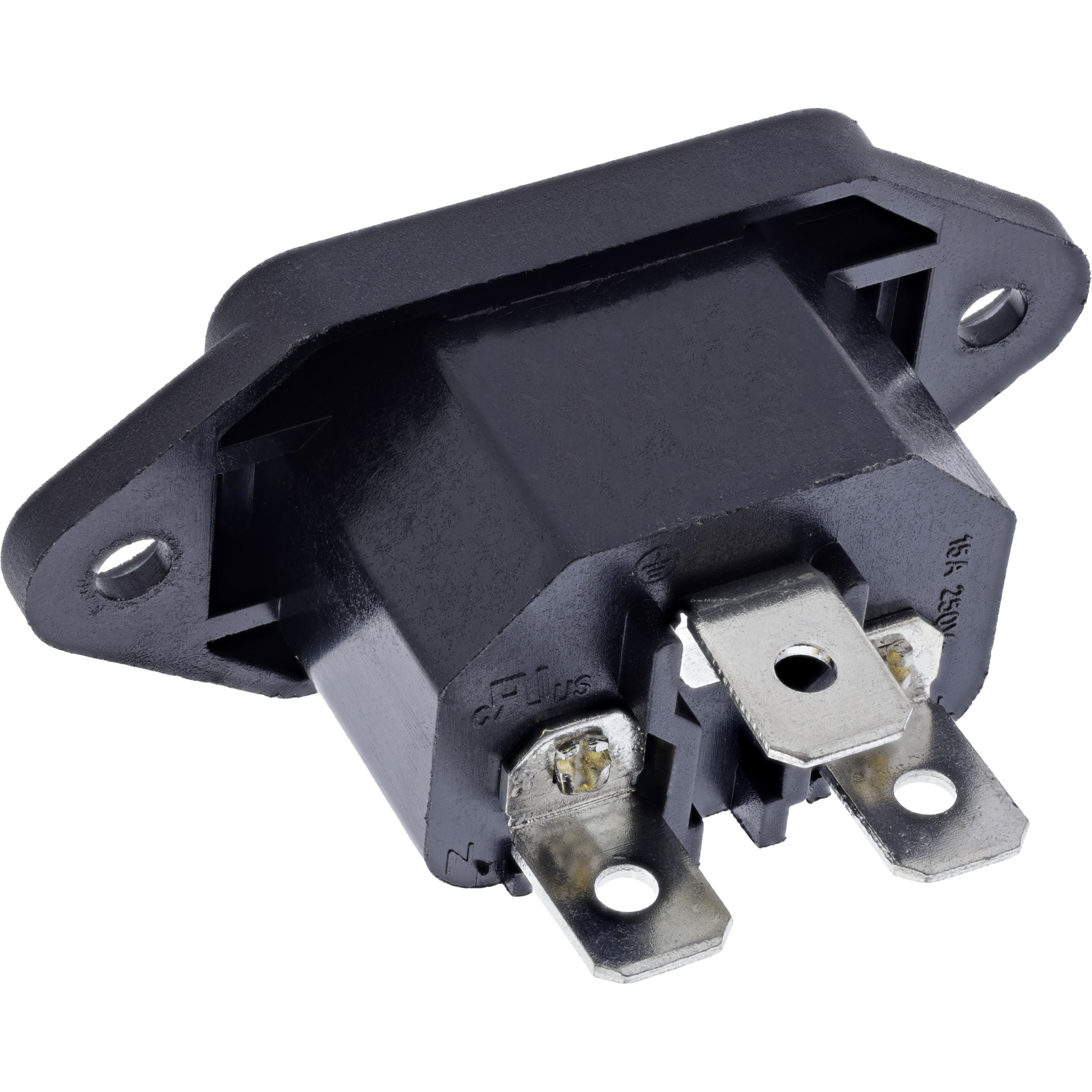 InLine® Kaltgeräte Einbaubuchse IEC-C14, schwarz, mit 6,3mm Steckfahne InLine® Kaltgeräte Einbaubuchse IEC-C14, schwarz, mit 6,3mm Steckfahne