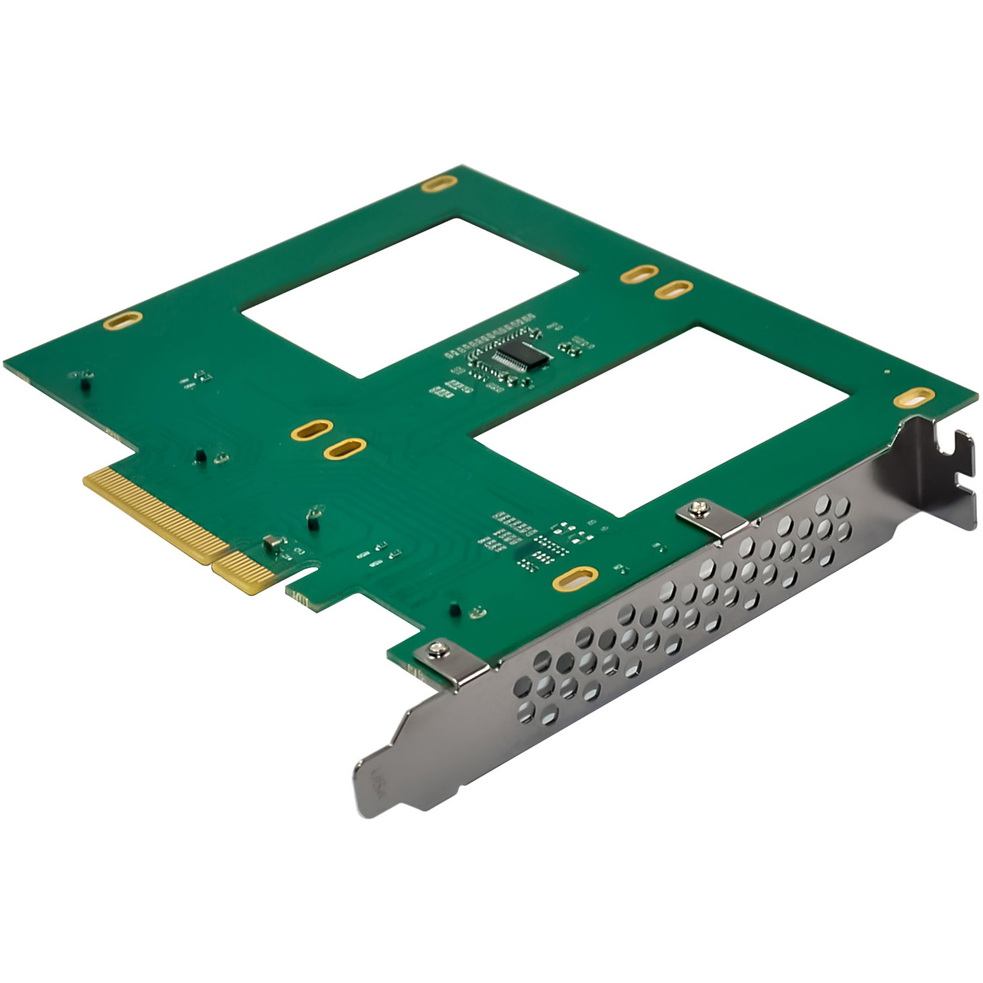 InLine® PCIe Karte zu 2x intern U.2 NVMe SFF-8639 - Bifurcation, PCIe x8, breit