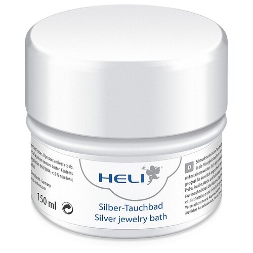 Heli - gebrauchsfertige Silberbad mit Pflegetuch für Schmuck 150ml - 12er Verpackung