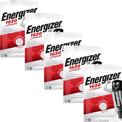 Energizer CR1620 Lithium Knopfzelle 3V Batterie - 5er Verpackung