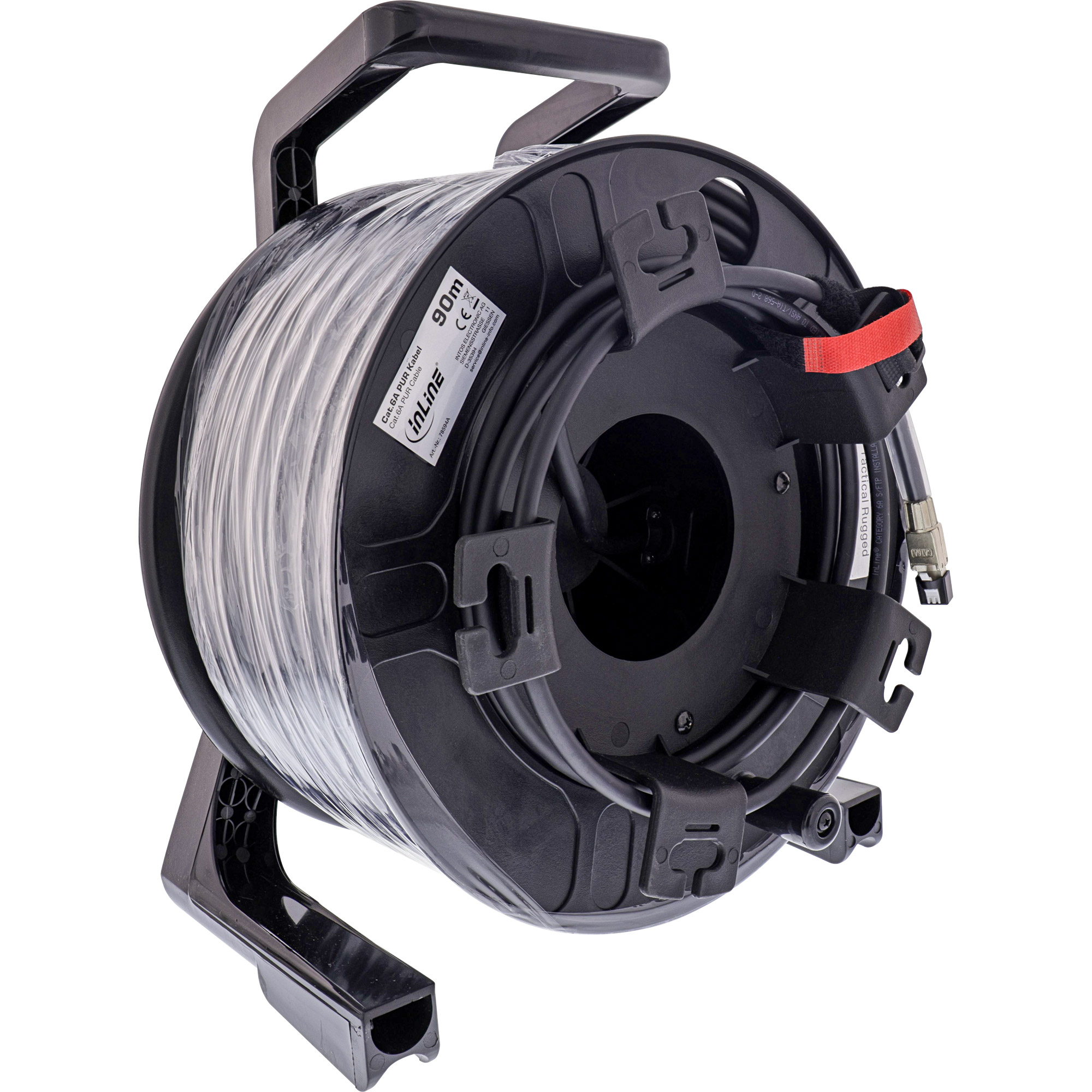 90m - InLine® Netzwerk-Kabeltrommel IP67 Outdoor PUR, Cat.6A S/FTP