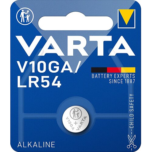 Varta V10GA LR54 LR1130 389 1.5V Alkaline Knopfzelle - 1er Verpackung