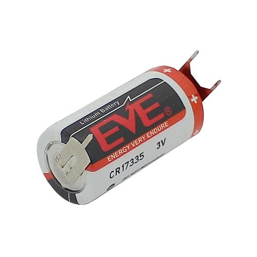EVE CR17335 2/3A 3V mit Printanschluß 7,6mm ++- EVE CR17335 2/3A 3V mit Printanschluß 7,6mm ++-