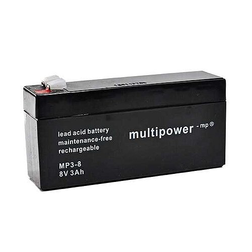 Multipower MP3-8 AGM 8 V 3 Ah - 4,8mm Faston