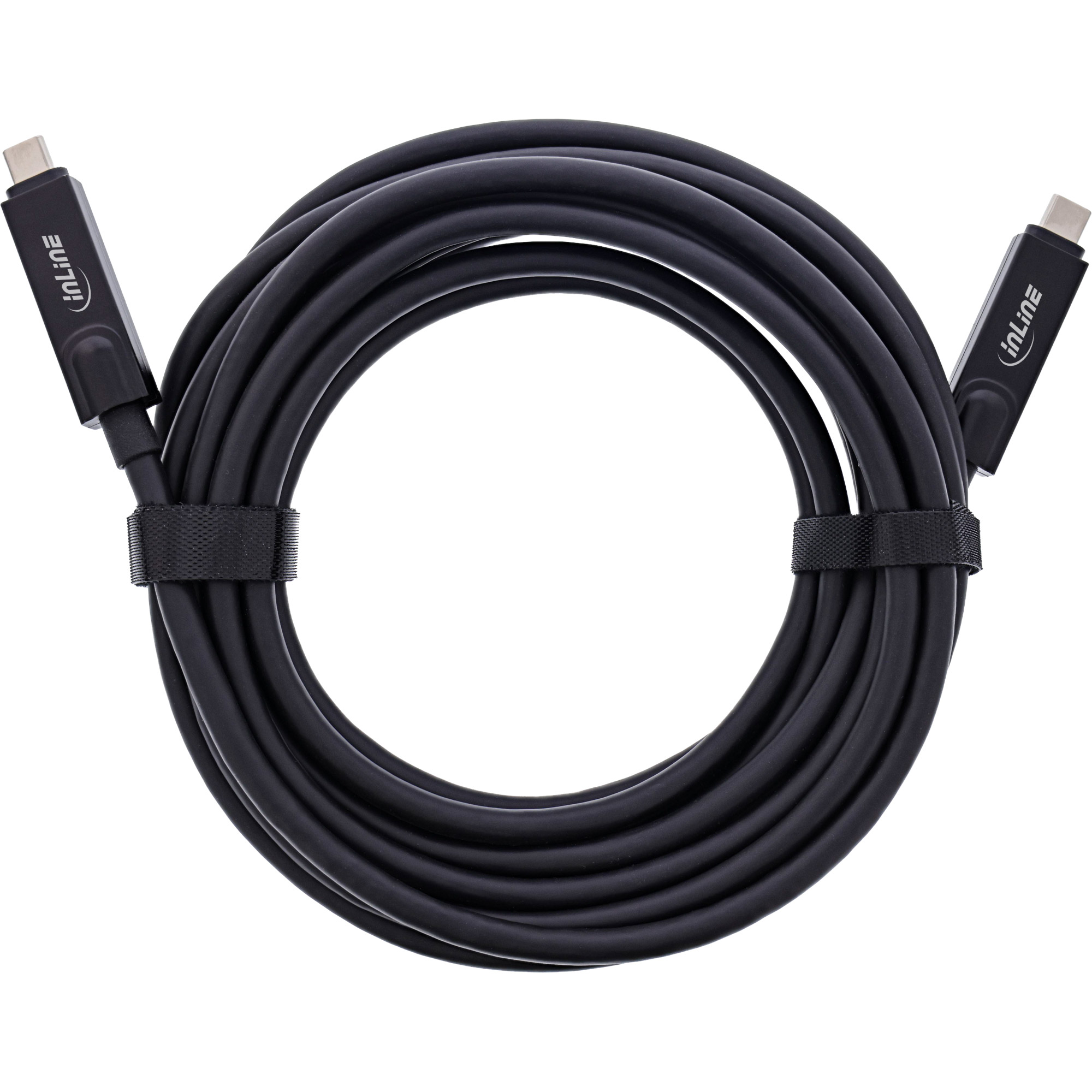 InLine® USB 3.2 Gen.2 AOC Kabel, USB-C Stecker/Stecker 8K60Hz 60W, schwarz, 7,5m