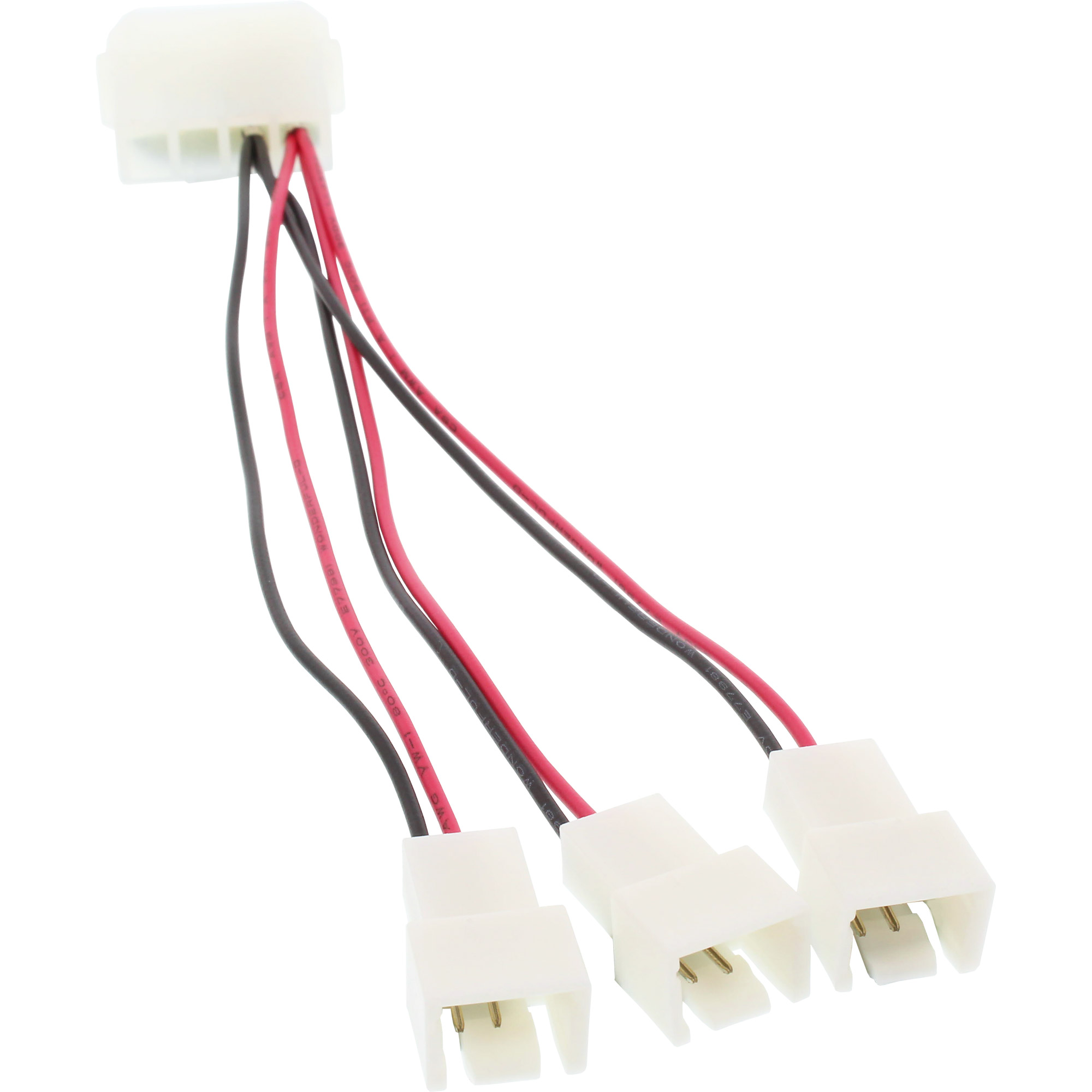 Inline® Lüfter Adapterkabel, 12V zu 5V, für 3 Lüfter