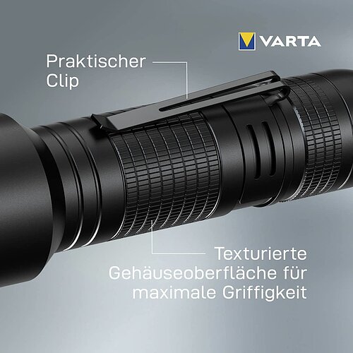 Varta Aluminium Light F30 Pro Taschenlampe 17608 - inkl. Batterien