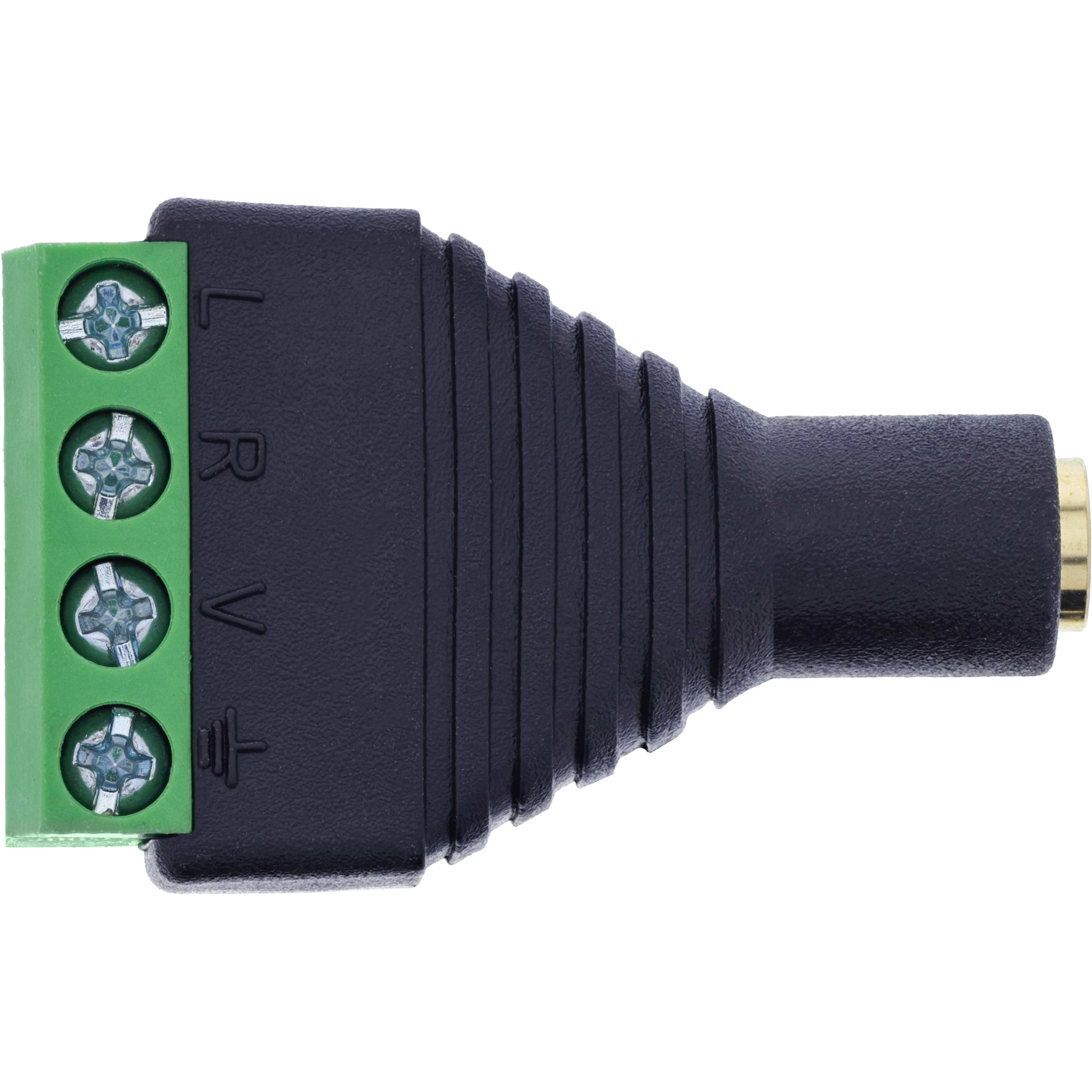 InLine® Adapter 3,5 mm Klinkebuchse 4-pol Stereo/Mikro auf Terminalblock, schwarz