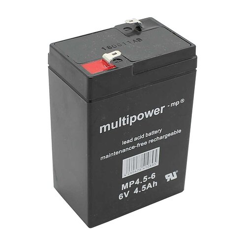 Multipower MP4.5-6 AGM 6 V 4,5Ah - 4,8mm Faston