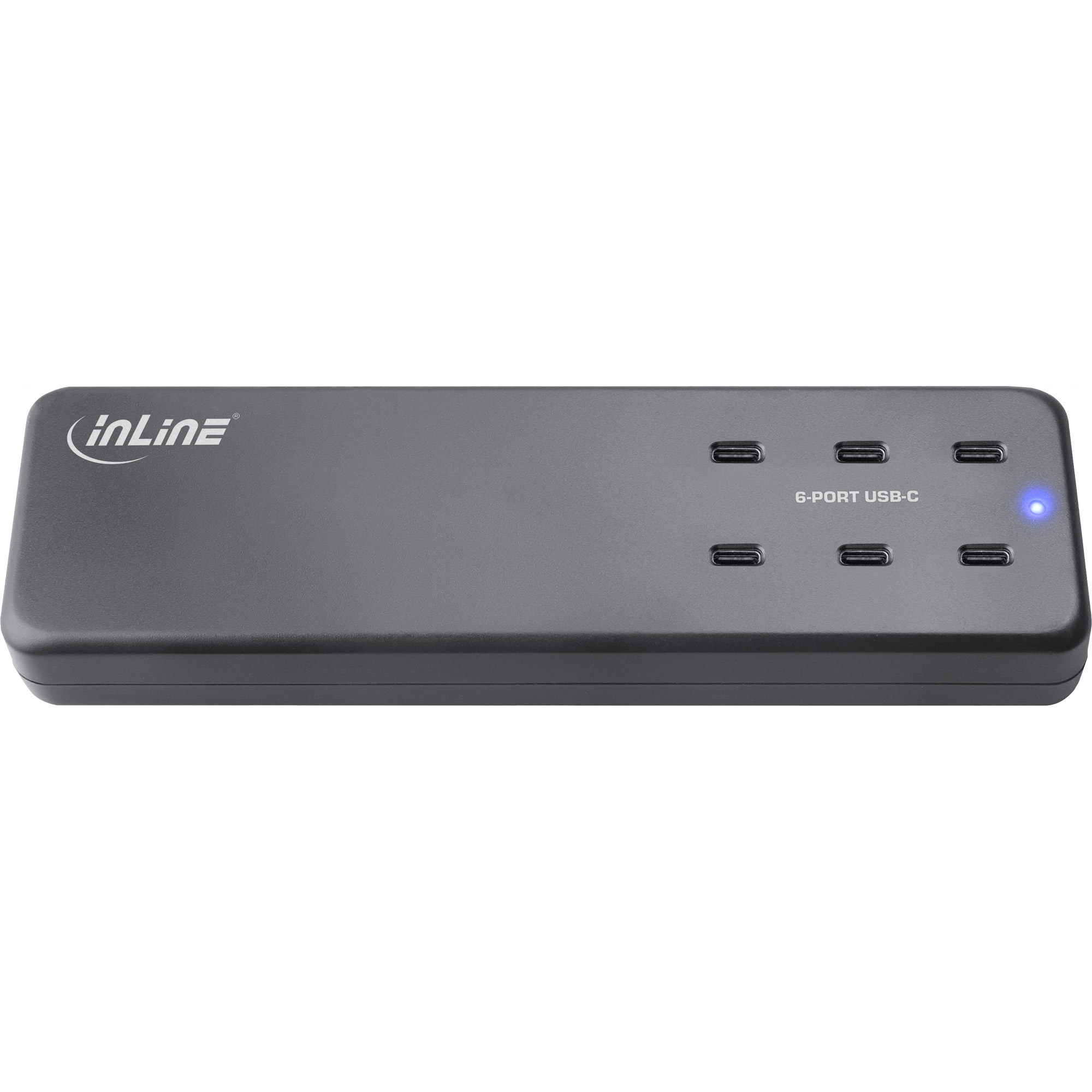 Inline® Multiport Netzteil, Ladegerät, 6x USB-C, PD 3.0, GaN, schwarz
