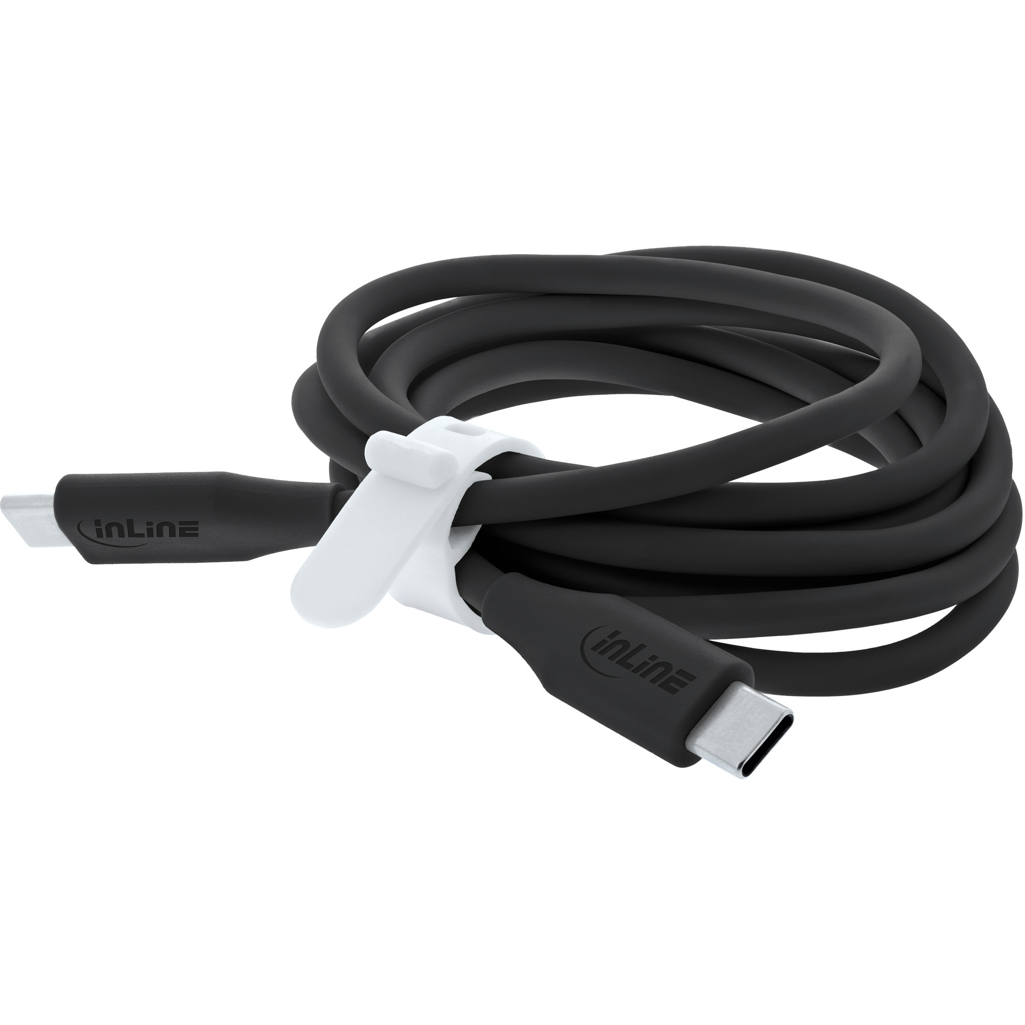 InLine® "Colour your Charge" USB-C Schnellladekabel 100W Schwarz 2m