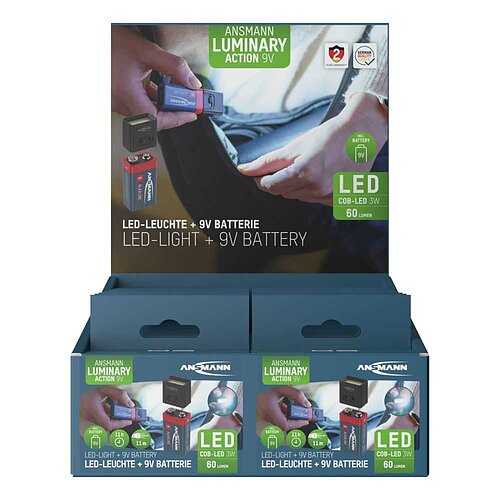 Ansmann COB LED-Leuchte mit 9V Batterie 1600-0714