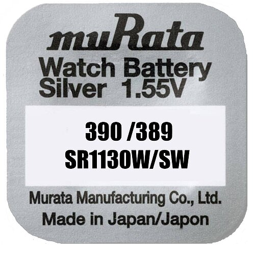 5x Murata SR54 390 / 389 MulitDrain Silberoxid Batterie 1,55 V